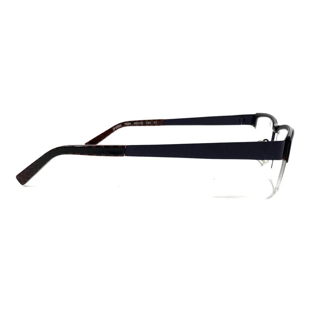 J.F. Rey Eyeglasses Frames JF2550 7590 Brown Blue Rectangle Half Rim 55-19-140